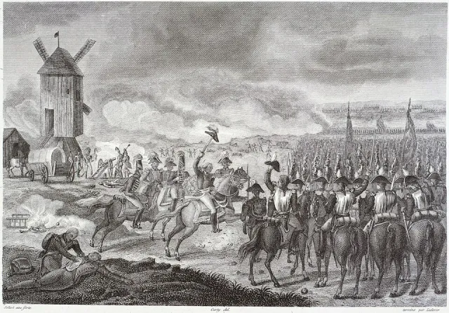 Battle of Valmy, engraving, 1833