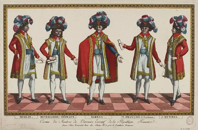 The five Directors in official costume, etching