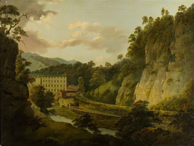 Arkwright's Mills at Cromford, painting