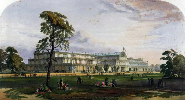 Crystal Palace from the northeast, colour print