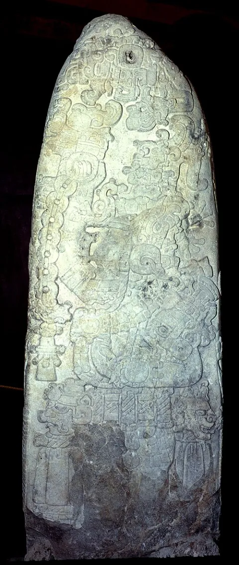 Tikal Stela 31, carved stone stela