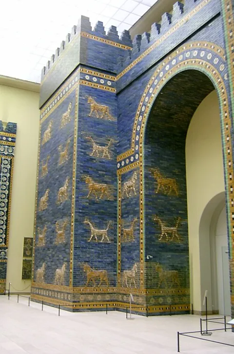 Ishtar Gate, rebuilt from its glazed bricks