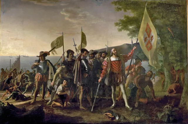 Landing of Columbus, painting