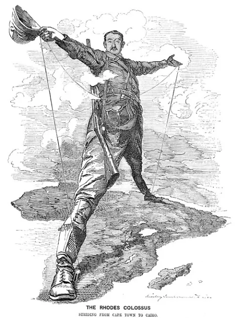 The Rhodes Colossus, Punch cartoon